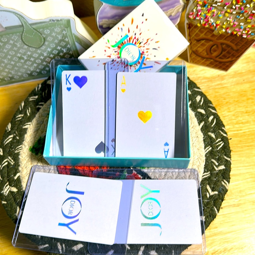 Dior Playing Cards with Multicolor Accents